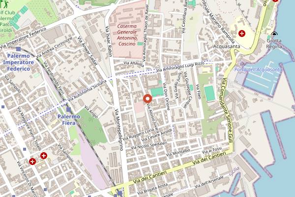 Map showing Fiumefreddo DOC in Palermo