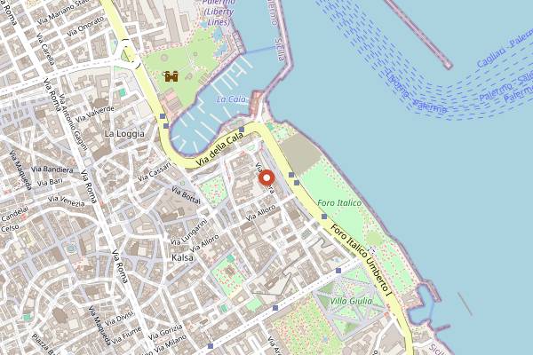 Map showing MadoniEAT in Palermo