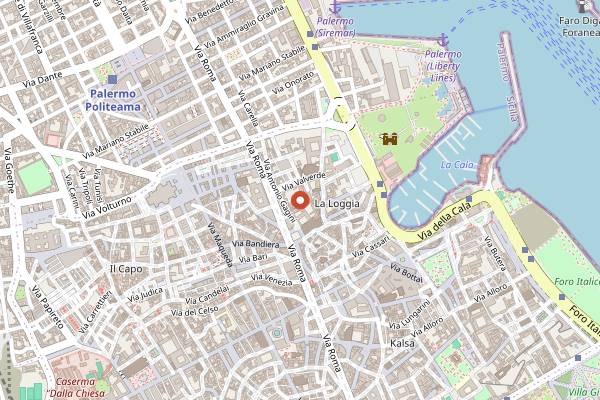 Map showing MiniM Bistrot in Palermo