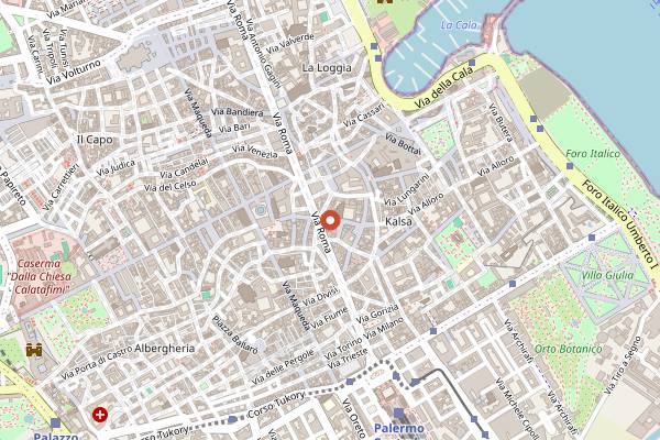 Map showing Altrove Listening Bar in Palermo