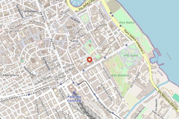 Map showing Ballarak Birrificio in Palermo