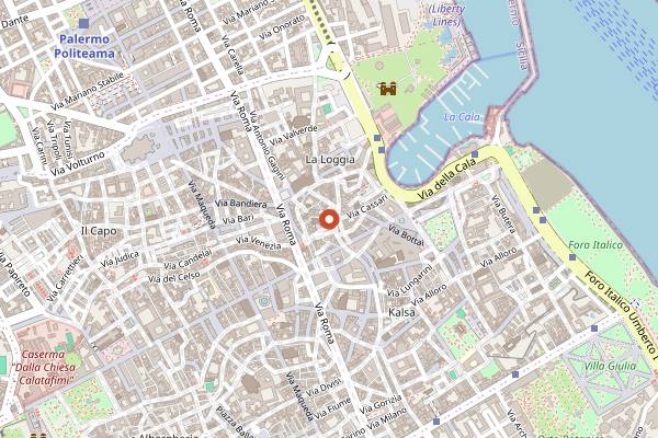 Map showing Barril in Palermo