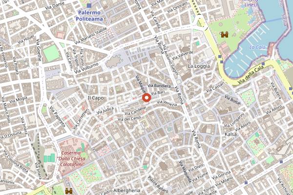 Map showing Ke Palle Late in Palermo