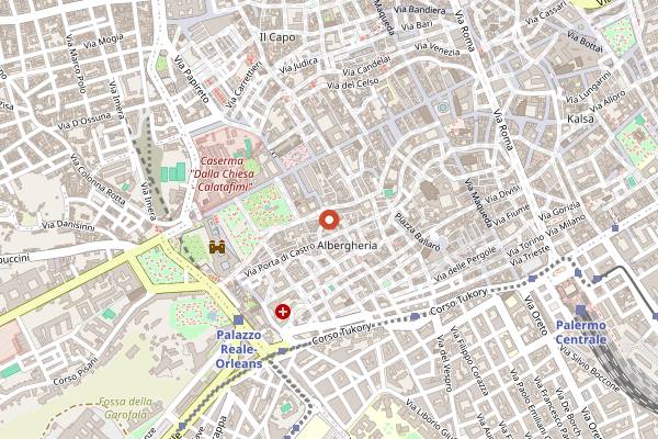 Map showing PaLab in Palermo