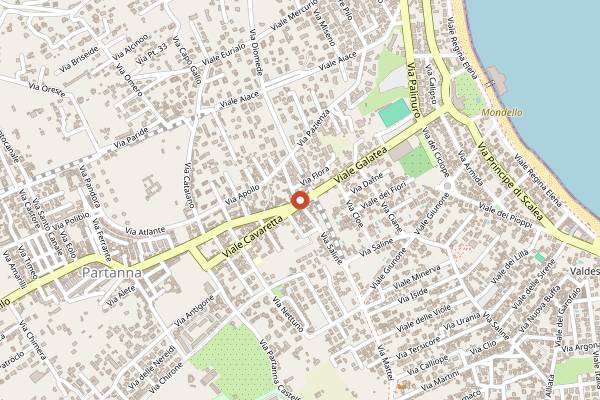 Map showing Badalamenti Cucina e Bottega in Palermo