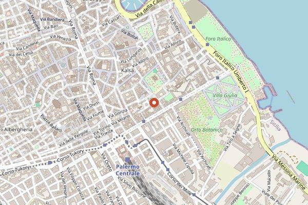 Map showing Ballarak Birrificio in Palermo