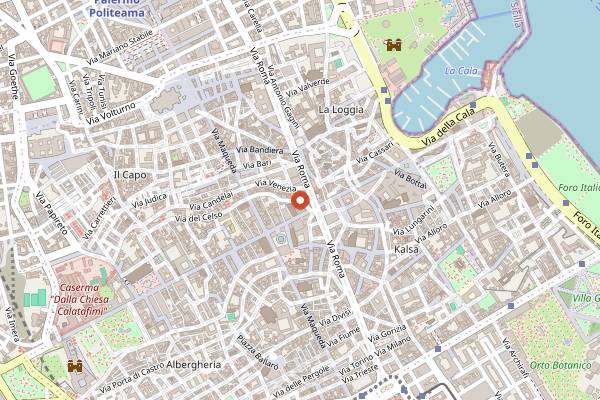 Map showing Il Pipino Rosso in Palermo