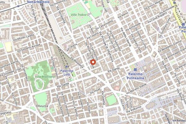 Map showing Enoteca Picone in Palermo