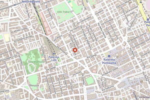 Map showing Enoteca Picone in Palermo