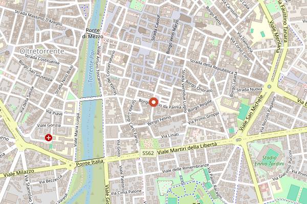 Map showing Latteria 61 La Briosciaia in Parma