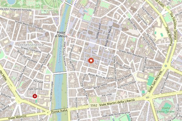 Map showing Panificio Castagnoli in Parma