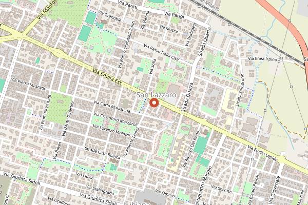 Map showing Pasticceria Bombe in Parma