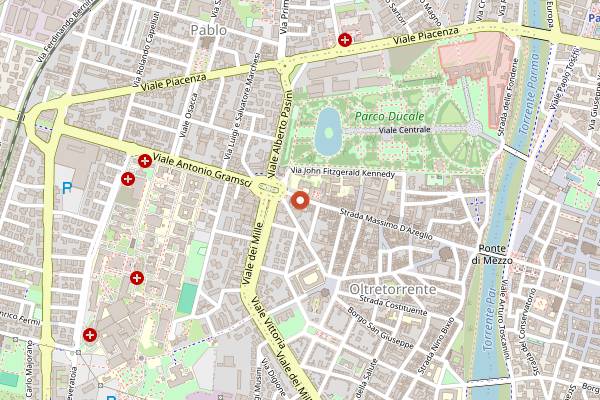 Map showing Pasticceria D'Azeglio in Parma