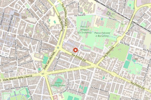 Map showing Brunch Republic in Parma