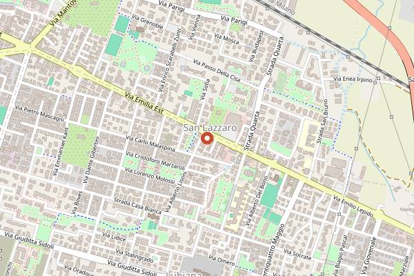 Map showing Pasticceria Bombe in Parma