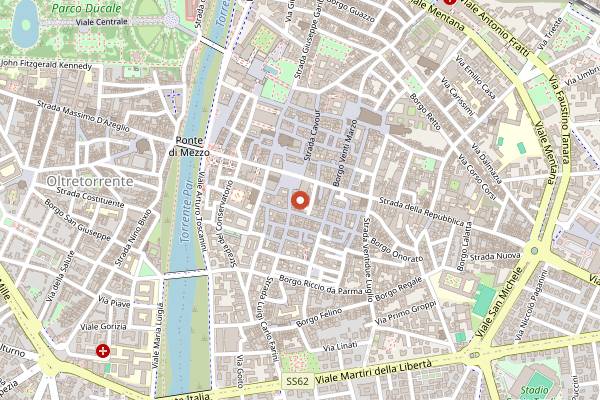 Map showing Gallo d'Oro in Parma
