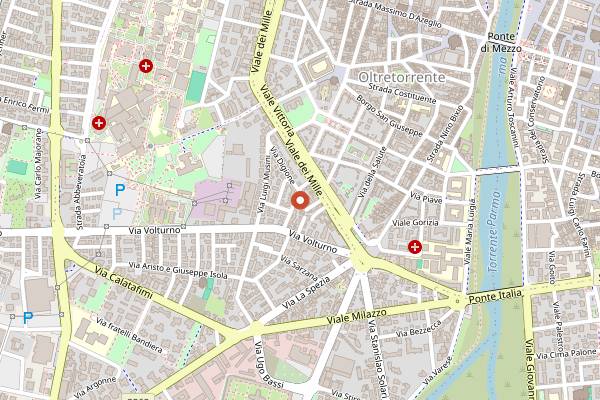 Map showing I Tri Siochett in Parma