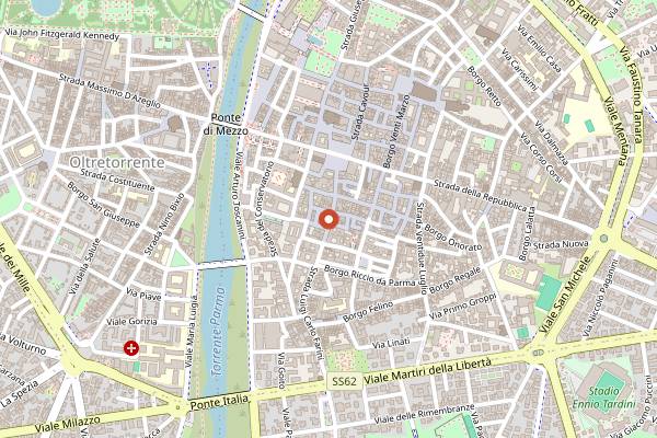 Map showing Panino d'Artista in Parma