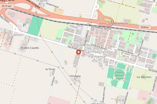 Map showing Cavaedium in Parma