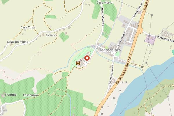 Map showing Taverna del Castello in Parma