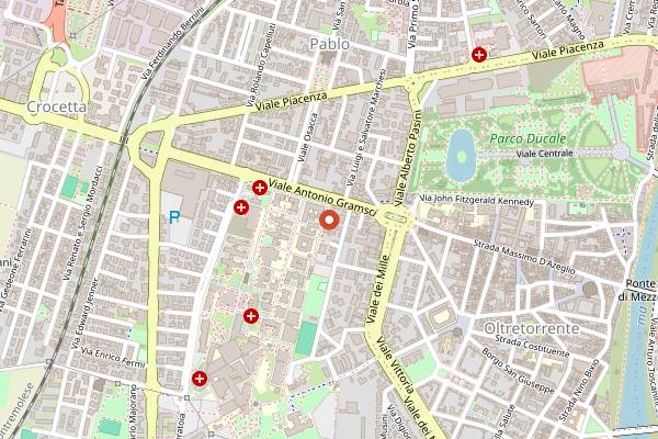 Map showing IRamen in Parma