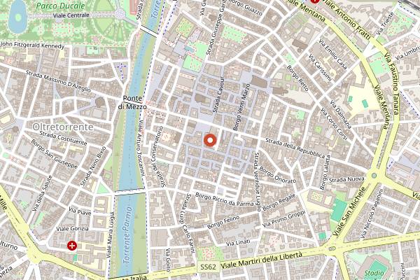 Map showing Gallo d'Oro in Parma