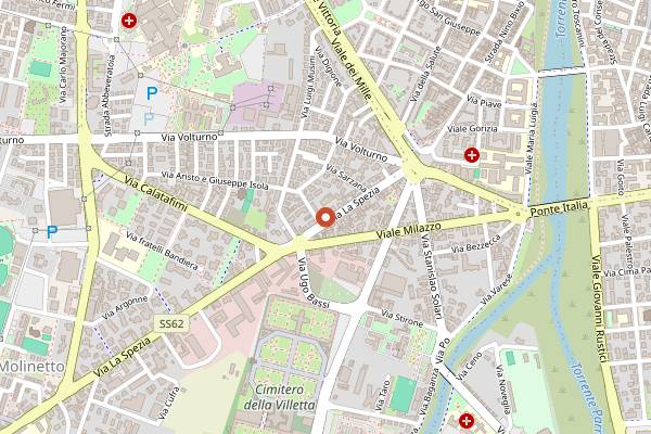 Map showing Highlander Pub in Parma