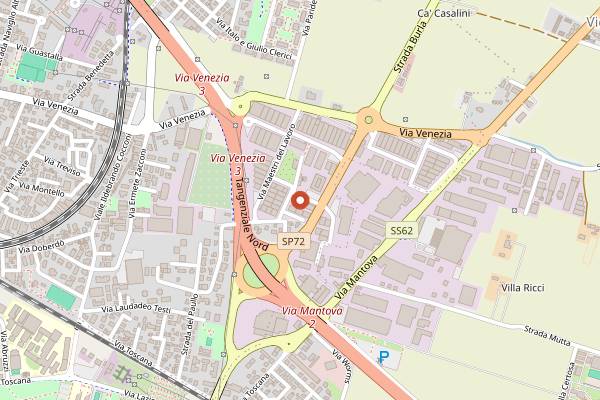 Map showing BANG Club in Parma