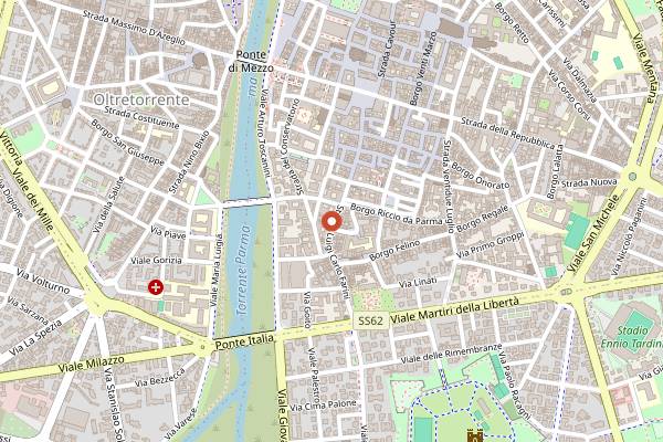 Map showing Brisla Trattoria in Parma
