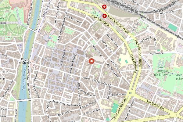 Map showing Cortex Bistrot in Parma