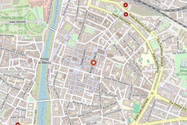 Map showing La Filoma in Parma