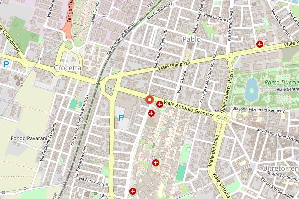 Map showing Ristorante Cocchi in Parma