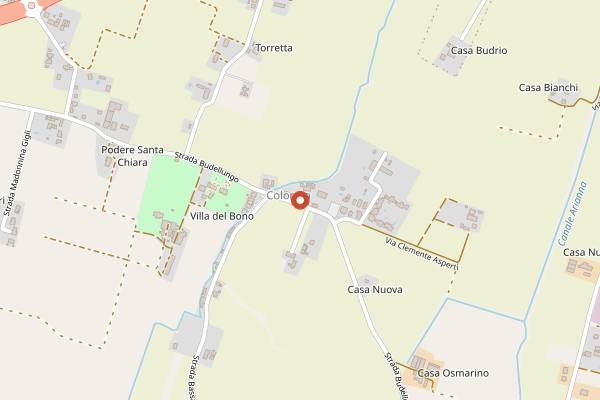Map showing Trattoria Ai Due Platani in Parma