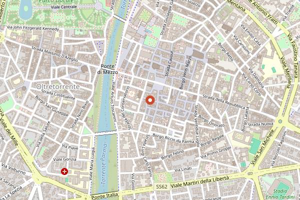Map showing Da Walter La Clinica del Panino in Parma
