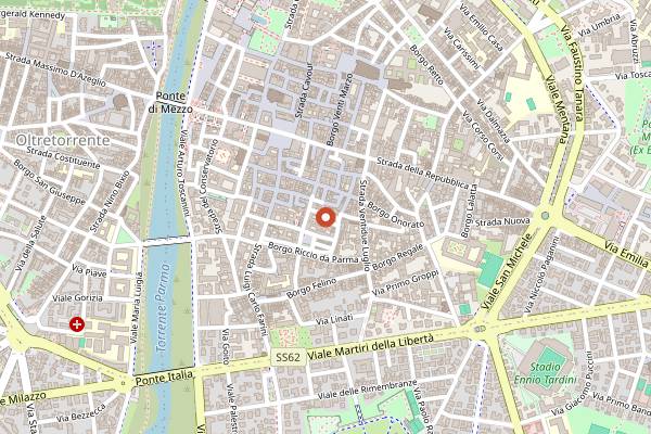 Map showing Frank Focaccia in Parma