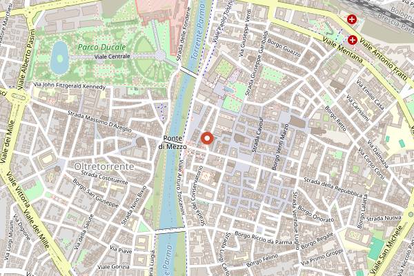 Map showing La Piricucca in Parma