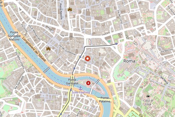 Map showing Antico Forno Cordella in Rome