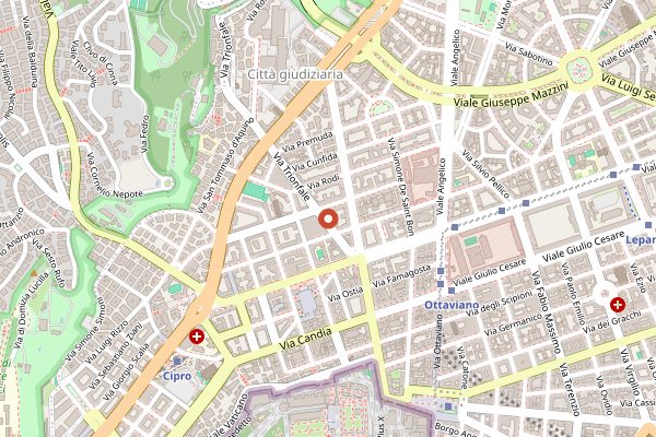 Map showing Panificio Bonci in Rome