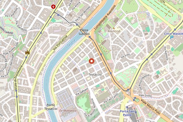 Map showing Panificio Passi in Rome