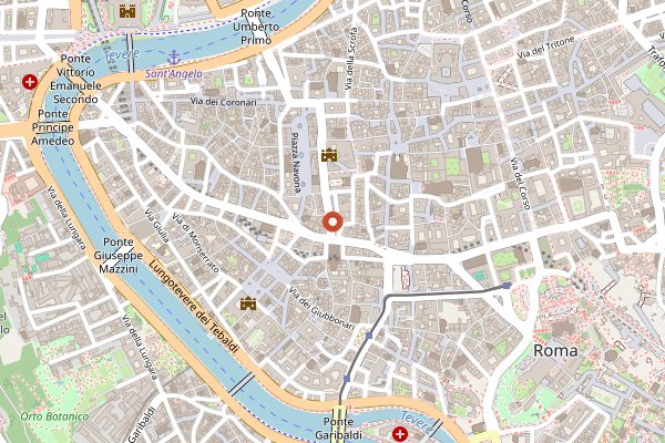 Map showing Pasticceria Cinque Lune in Rome