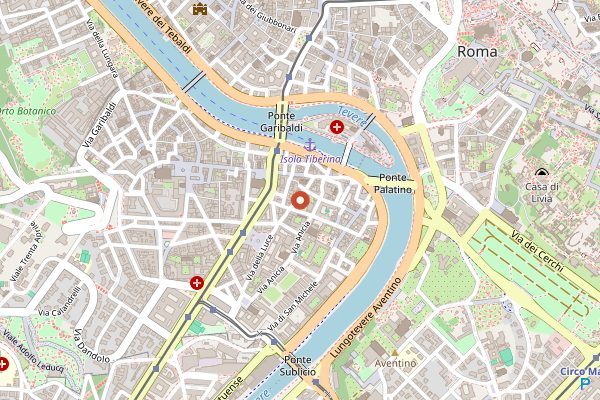 Map showing Pasticceria Innocenti in Rome