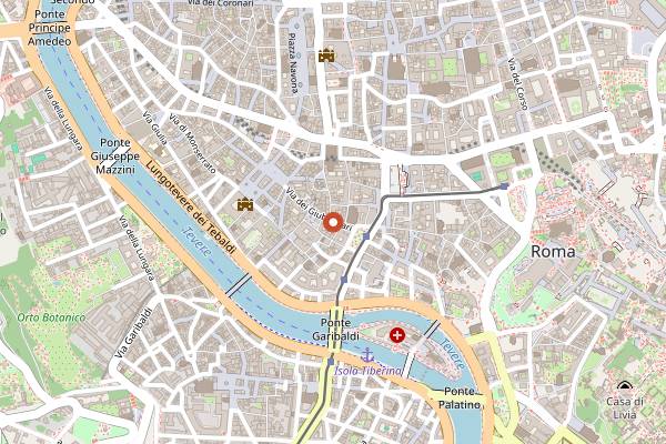 Map showing Roscioli Caffè Pasticceria in Rome