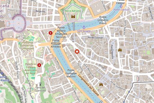 Map showing Tulipane in Rome
