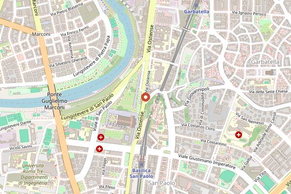 Map showing Angeli Rock in Rome