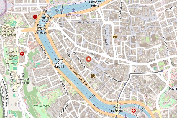 Map showing Argot in Rome