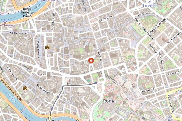 Map showing Caffè Doria in Rome