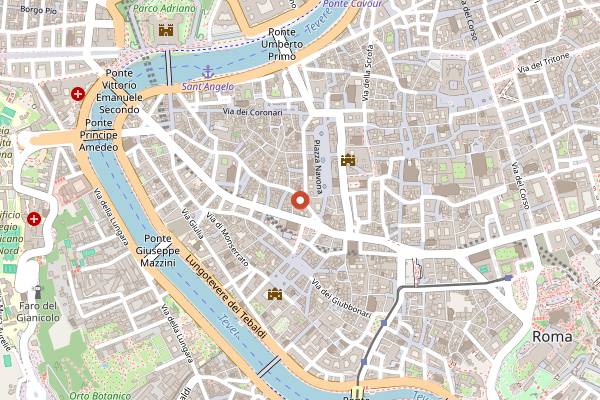 Map showing Cul de Sac in Rome