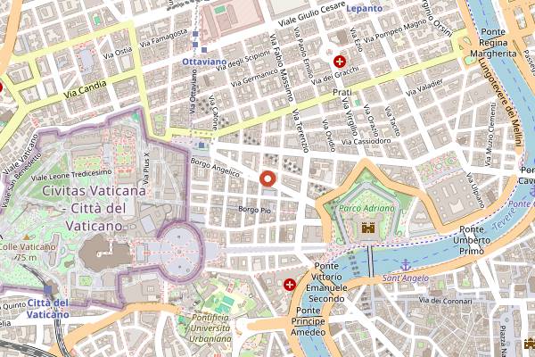 Map showing Ginny in Rome