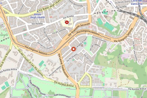 Map showing Risky Point in Rome