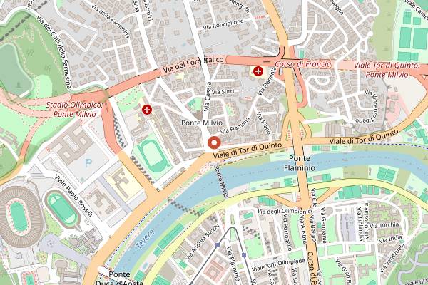 Map showing Roma Beer Company in Rome